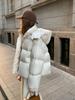New Winter Sweet Down Cotton Jacket Women Fashion Coat Ladies Hooded Outwear Parkas Thick Cotton Padded Streetwear Overcoat 2024