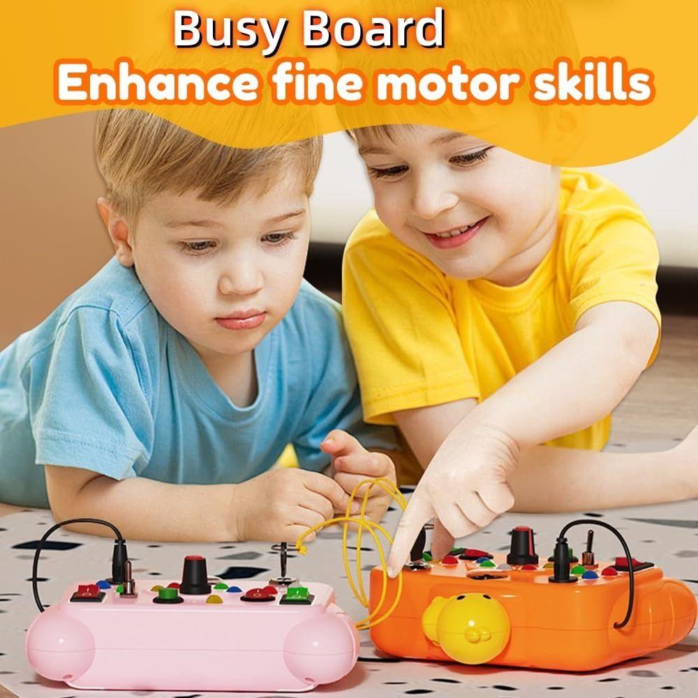 with LED Light Baby Sensory Board Switch Toy  For Kids Preschool Learning