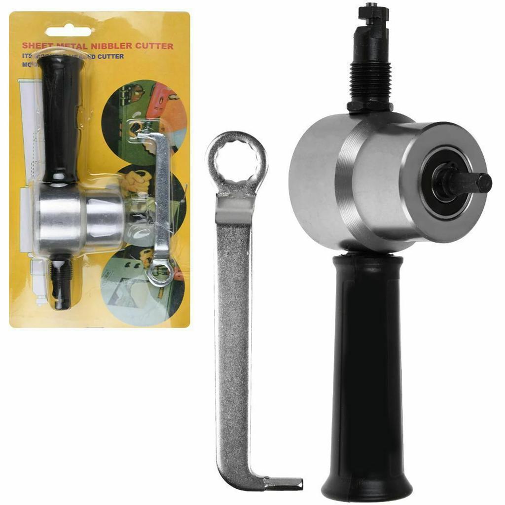 Double Headed Sheet Metal Cutter Nibbler Electric Punching Shears Iron Saw Cutting Tool Drill Attachment Deburring Tool Snips