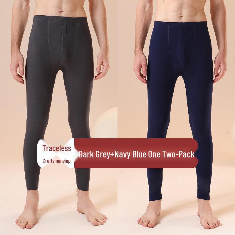 

Мужские бесшовные термолеггинсы с высокой талией - Теплые осенние брюки из хлопка и шерсти XL