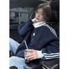 Men's Autumn Slim Fit Stand-Collar Three-Stripes Embroidered Baseball Jacket