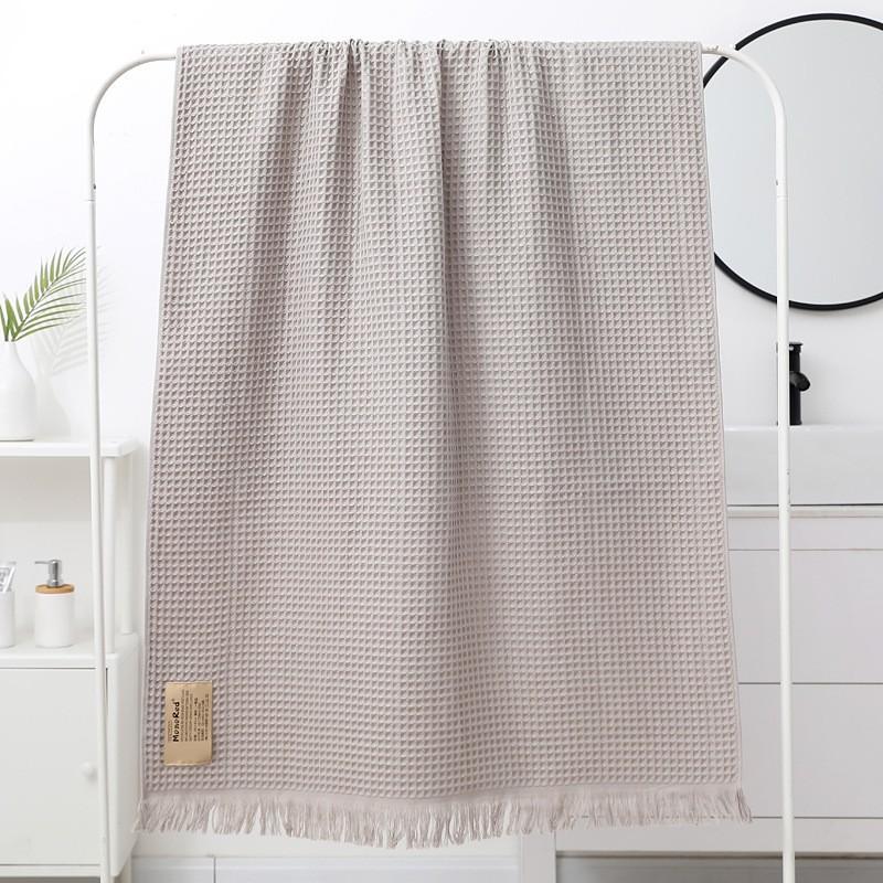 1pc of Pure Cotton Oversized Bath Towel, Soft Multi-color Tassel Beach Towel, Shawl Waffle Weave, Adult 90*180 Honeycomb Bath Towel, Blanket Nap Mat