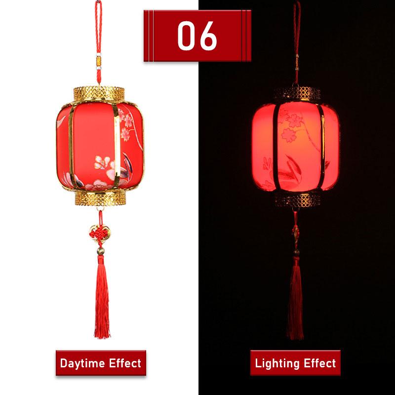 Portable Blossom Flower Light Lamp DIY Retro Style Chinese Lantern Palace Glowing Lanterns For Mid-Autumn Festival Party Decor