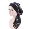 New fashion printed flowers women inner hijabs caps muslim head scarf turban bonnet ready to wear ladies wrap under hijab cap