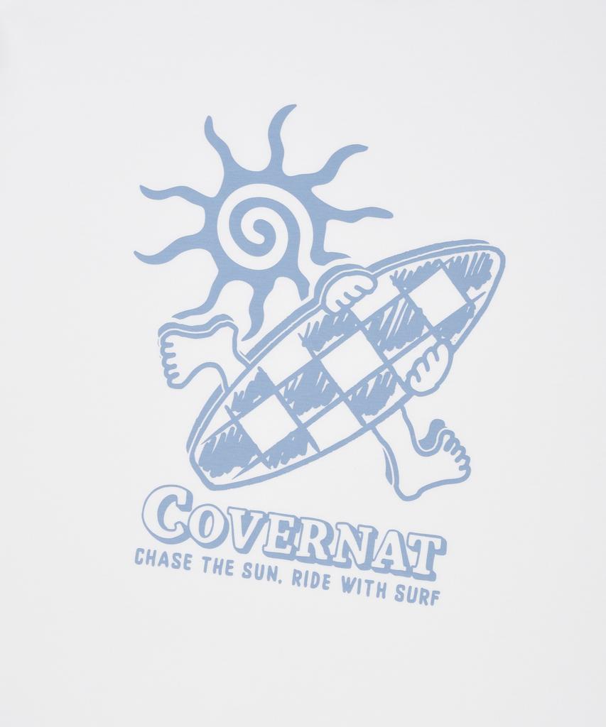 COVERNAT Checkerboard Graphic T-Shirt White