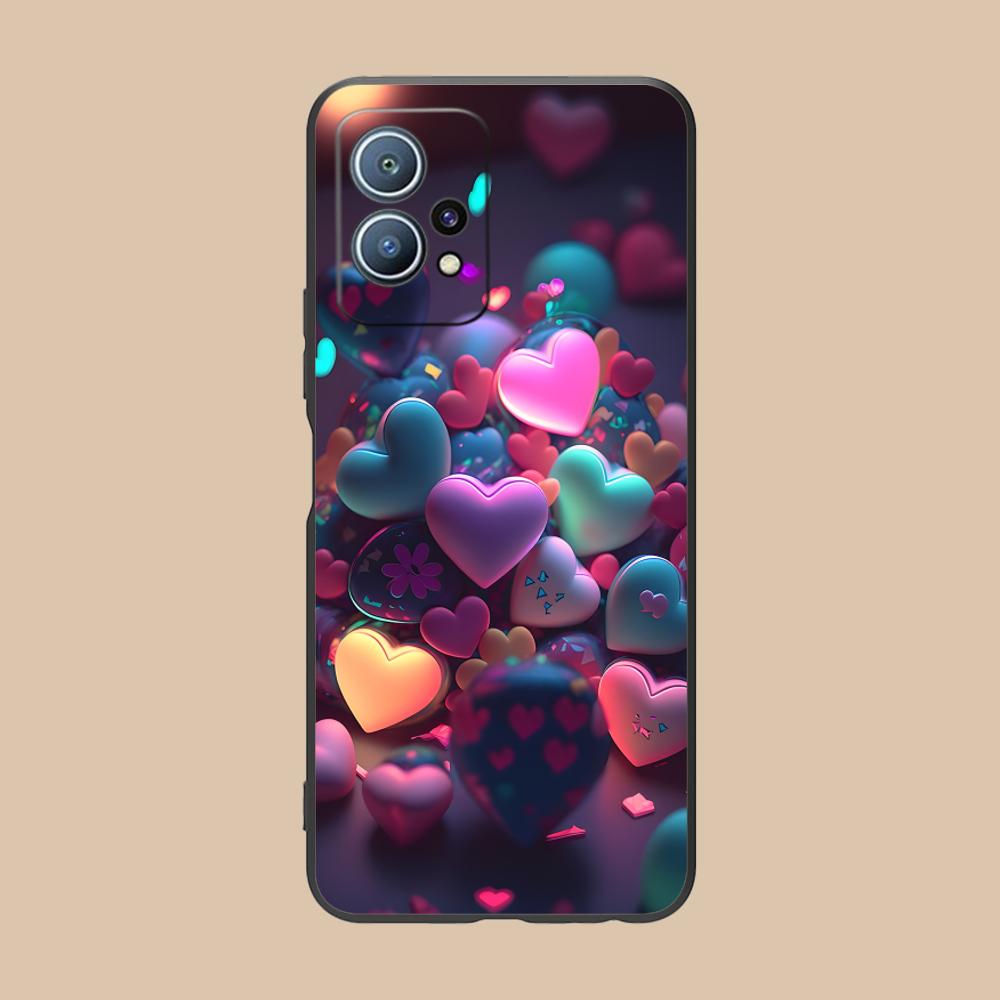 Y2K Glowing Hearts Mobile Phone Case for Huawei P60 P50 P40 P30 P20 P10 P9 P8 Pro Lite Plus Colorful Printing Cover Pretty Cover