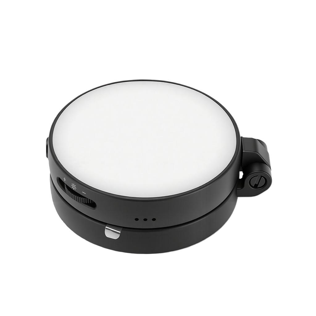 Magnetic Selfie Light Portable Dimmable LED Fill Light for Live Streaming Video Recording Makeup Black