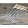 BBQ Barbecue Clip Set Skewers 30cm Stainless Steel + Wood Needle Utensil Rust Resistant Pins BBQ Accessories Outdoor