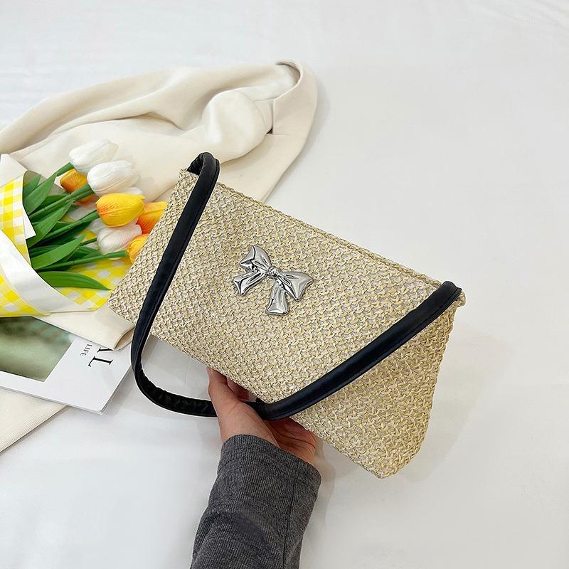 Woven Bag Women's New Fashion Bucket Bag Straw Bag Versatile Large Capacity Shoulder Oblique Span Bag