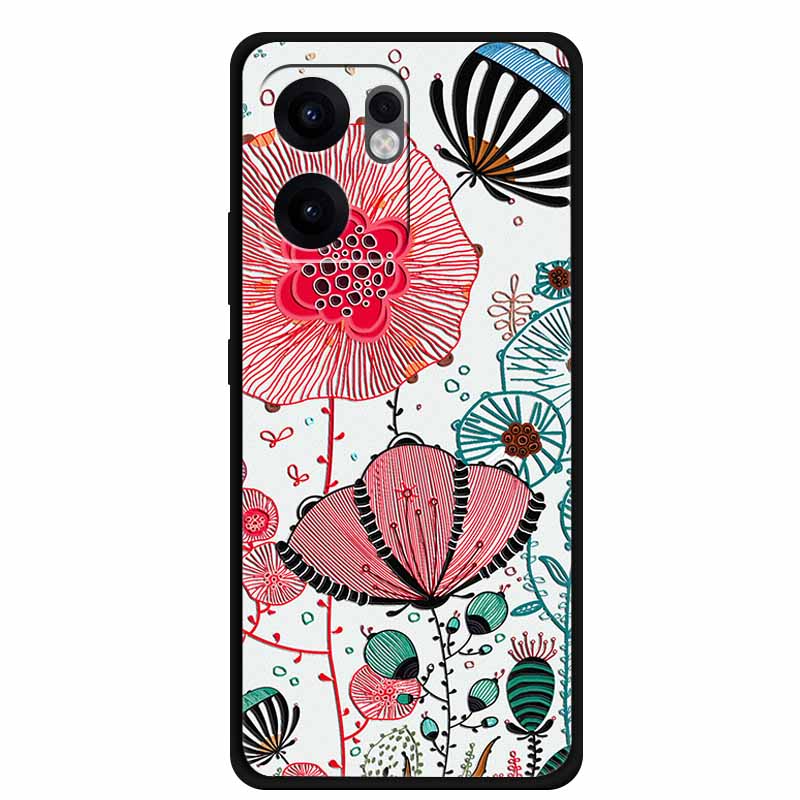 3D Emboss Case For OPPO Reno 13F 14F Case 13 14 F Coque Flowers Silicone Soft Back Cover For OPPO Reno 13 Pro A38 A18 Phone Case