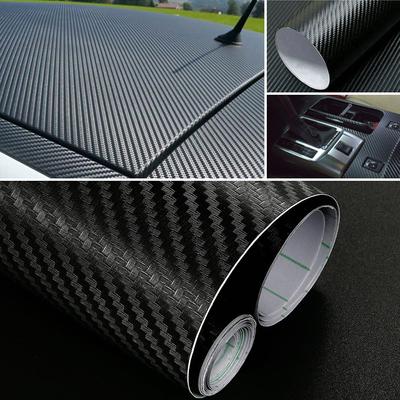 30*127cm Car Stickers and Decals 3D Carbon Fiber Vinyl Wrap Sheet Roll Protective Custom Film Auto Styling Exterior Accessories