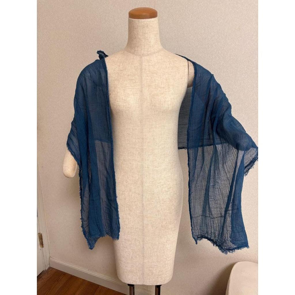 Used Stall Indigo Dye Transparency Erika Kamada