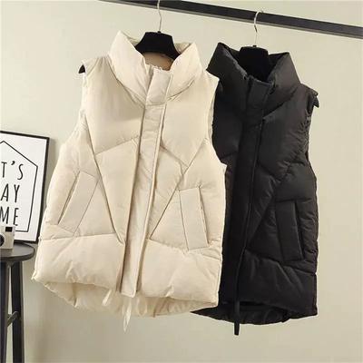 Cotton Vest Women's Autumn and Winter Fashion Trend Vest Large Size Western Style All-match Vest Jacket