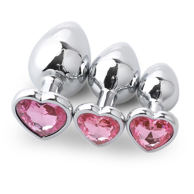 1 Stück 3 Größen Analplug Rund Edelstahl Kristall Buttplug Abnehmbarer Analplug Stimulator Analsex Spielzeug Prostata Massagegerät Dildo