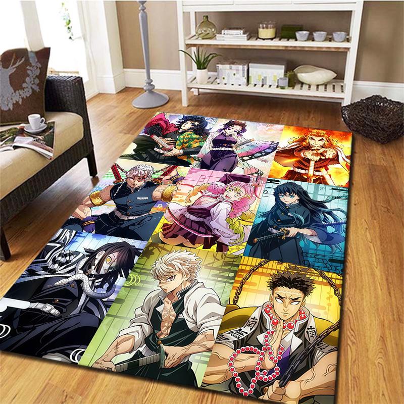 Demon Slayer Carpet Rug For Living Room Bedroom Home Sofa Decoration Kids Play Nonslip Floor Mat