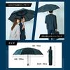EXCEL Folding Umbrella with Backward Prevention Safety Automatic Large Black 20026 Super Water Wind Resistant [Moonbat] GENT'S Function, Men's,