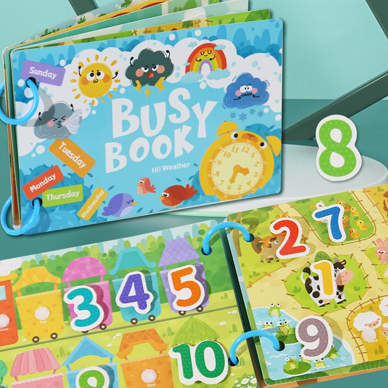 Montessori Baby Busy Book My First Quiet Book Early Learning Educational Toy Children Matching Game for Babies Aged 2-3 Years