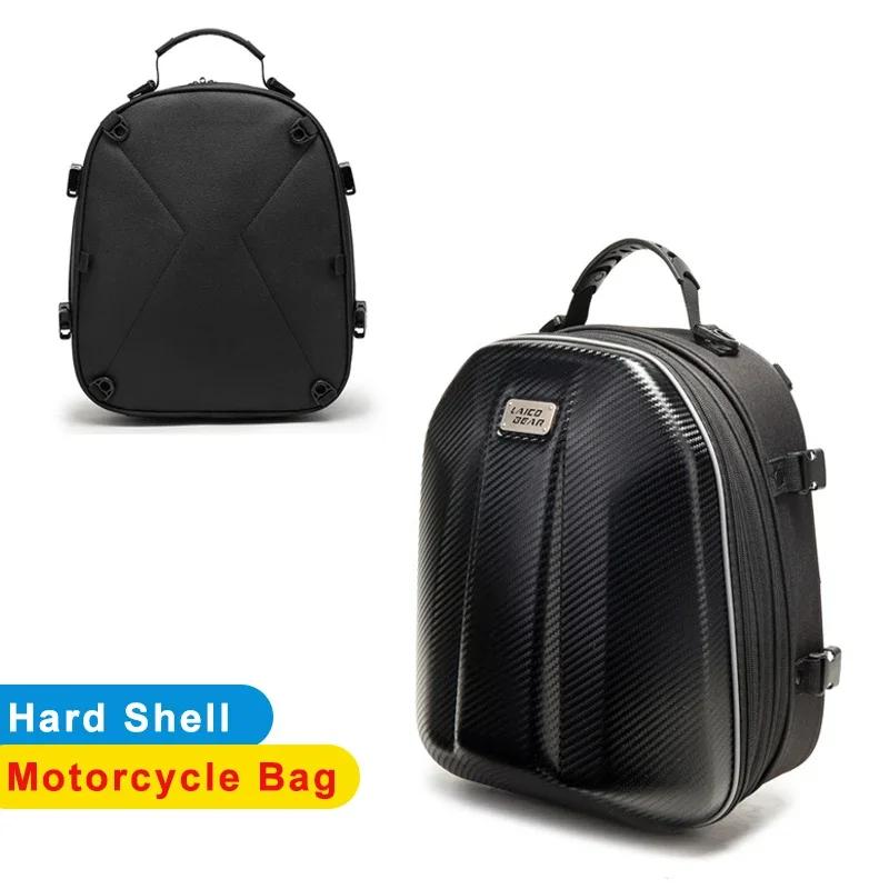 Motorcycle Rear Storage Box - Hard Shell Luggage Bag Large Capacity Shockproof Storage Waterproof Backpack Motorcycle Box