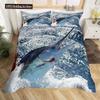 Pike Fish Bedding Striped Bass Big Pattern Hunting And Fishing Themed Duvet Cover For Kids Boys BedRoom Decorations For Teens