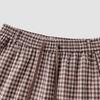 Semir Women's Plaid Drawstring Wide-Leg Casual Pants