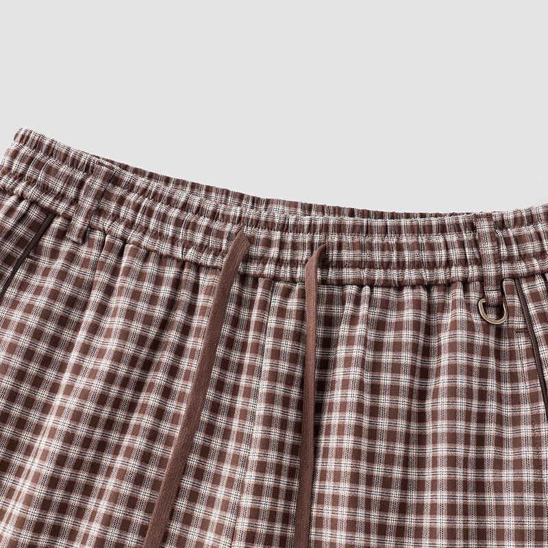 Semir Women's Plaid Drawstring Wide-Leg Casual Pants