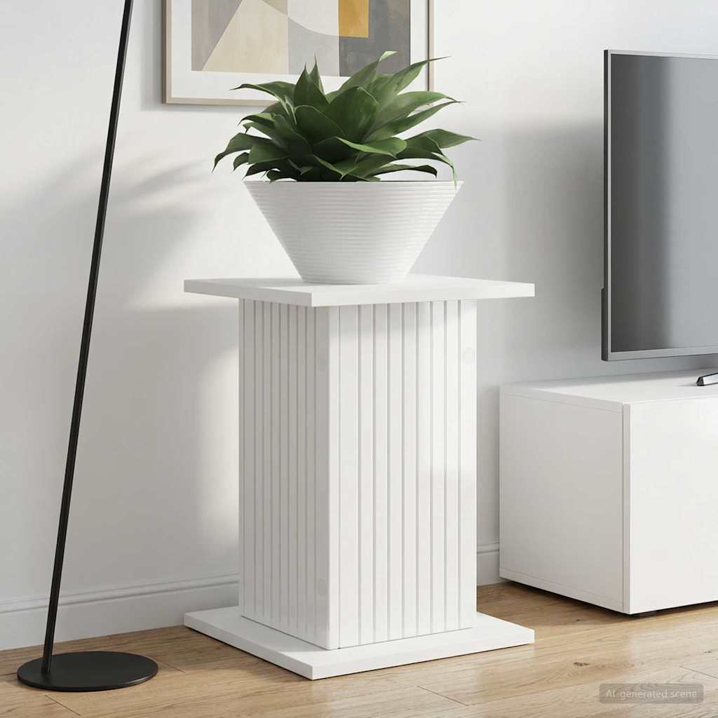 Plant Stand Glossy White 30.5 x 30 x 43 cm Engineered Wood