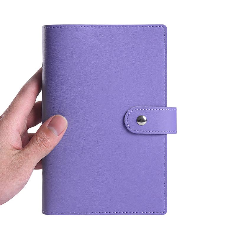 Leather Softcover Loose-Leaf Notebook with Snap Button - A5/A6 Diary & Journal