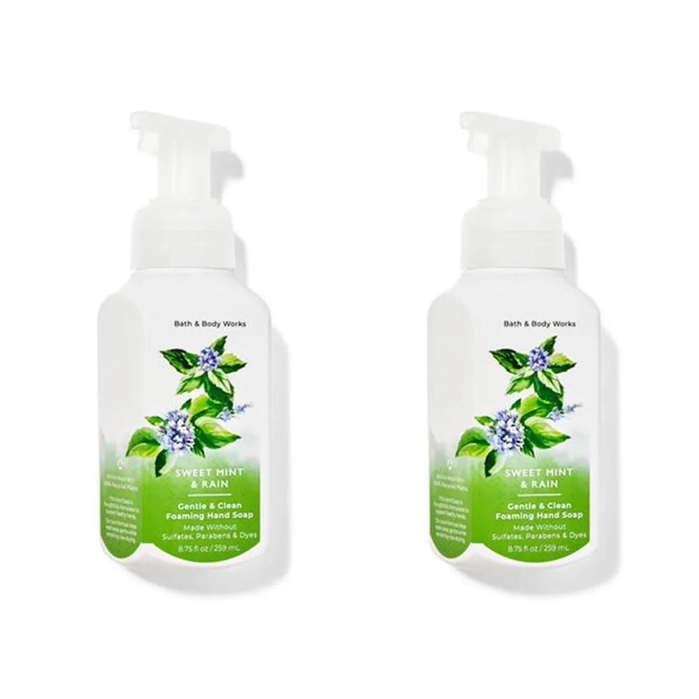 BBW Bath & Body Works 259 мл 2 шт. SWEET MINT & RAIN Нежный и очищающий