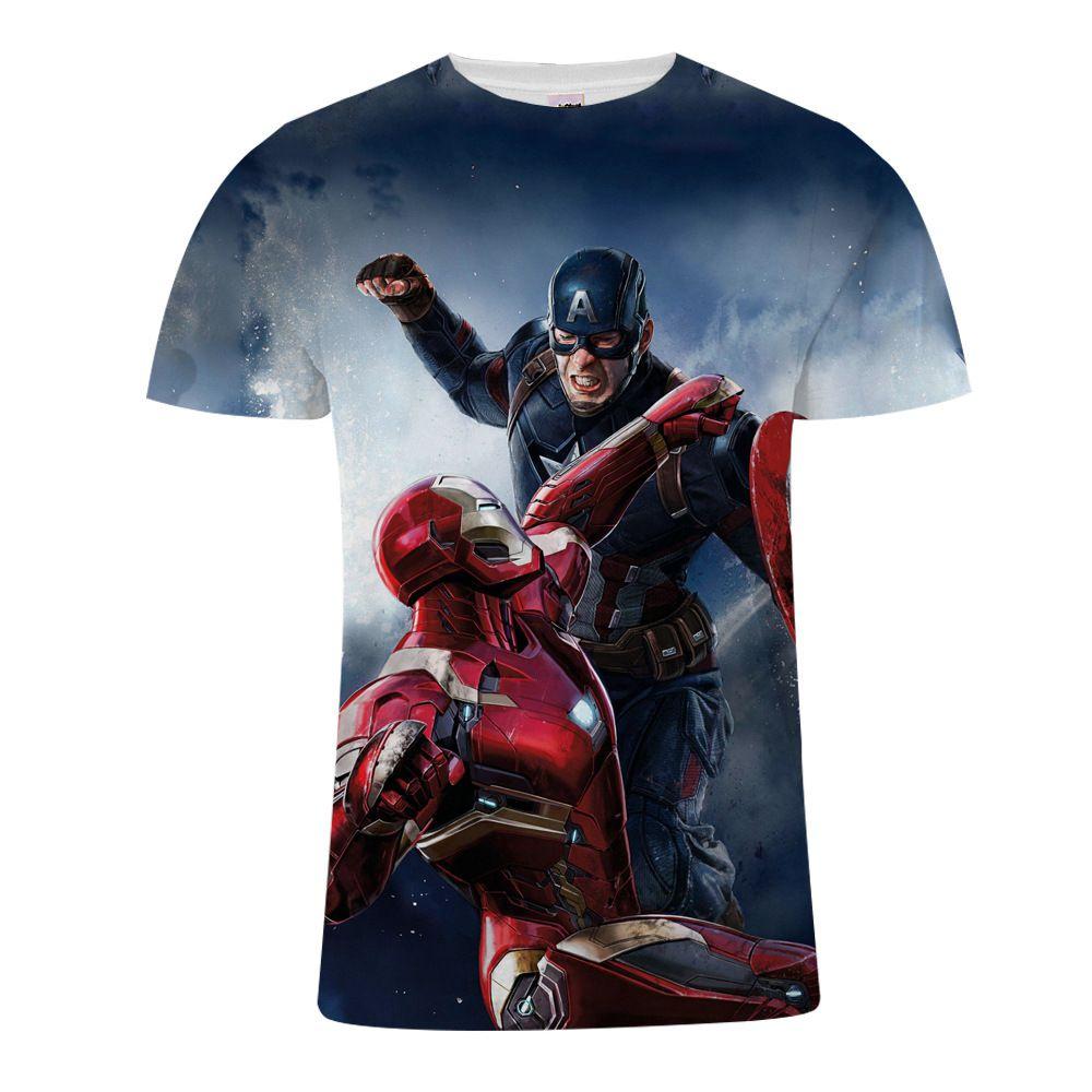 

Premium Avengers 4 Endgame Iron Man 3d Print T-shirt For Men Short Sleeve Top #5 Dark Blue Iron-Man,3XL
