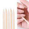 100 Stück Holzstäbchen für Nägel Doppelseitiger Nagelhautschieber Entferner Nagelkunst Maniküre Pediküre Werkzeug für Maniküre Pediküre