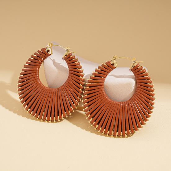 Boho Letnie Kolczyki Plażowe Kolczyki Koła z Sztucznej Skóry Geometryczne Kolczyki Koła dla Kobiet Biżuteria Wakacyjna Akcesoria Świąteczne