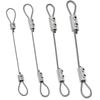 Serratura Verticale Regolabile a Doppio Foro per Corda d'Acciaio da 1,5~4mm - Fibbia con Codice per Sospensione Quadri