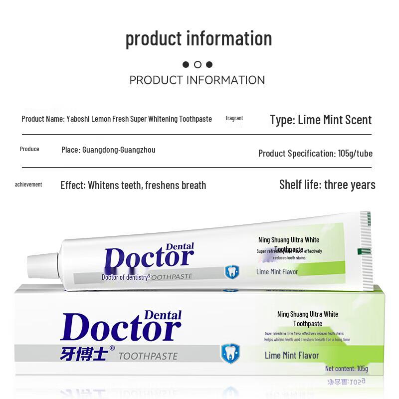Dr. Tooth Lemon Fresh Ultra White Toothpaste