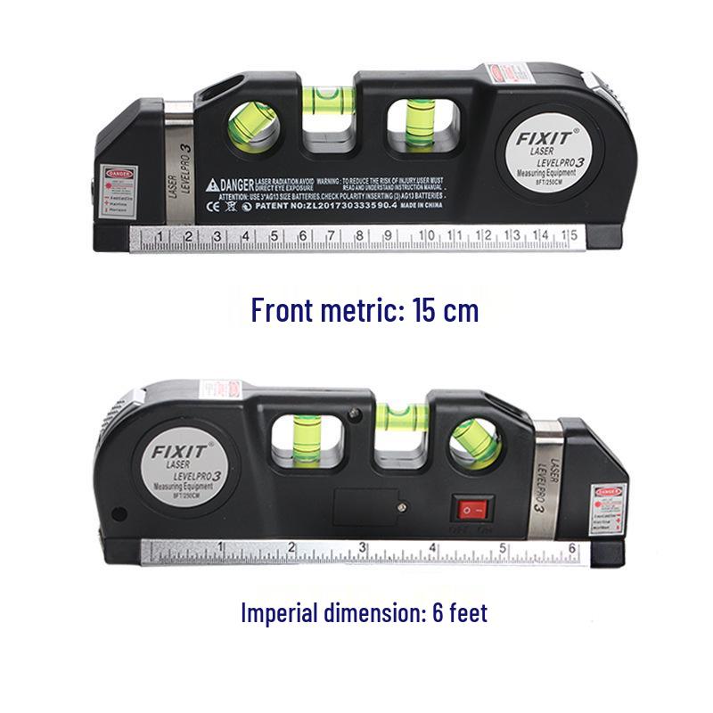 High-Precision Multifunction Laser Level with Infrared Cross-Line and Tape Measure