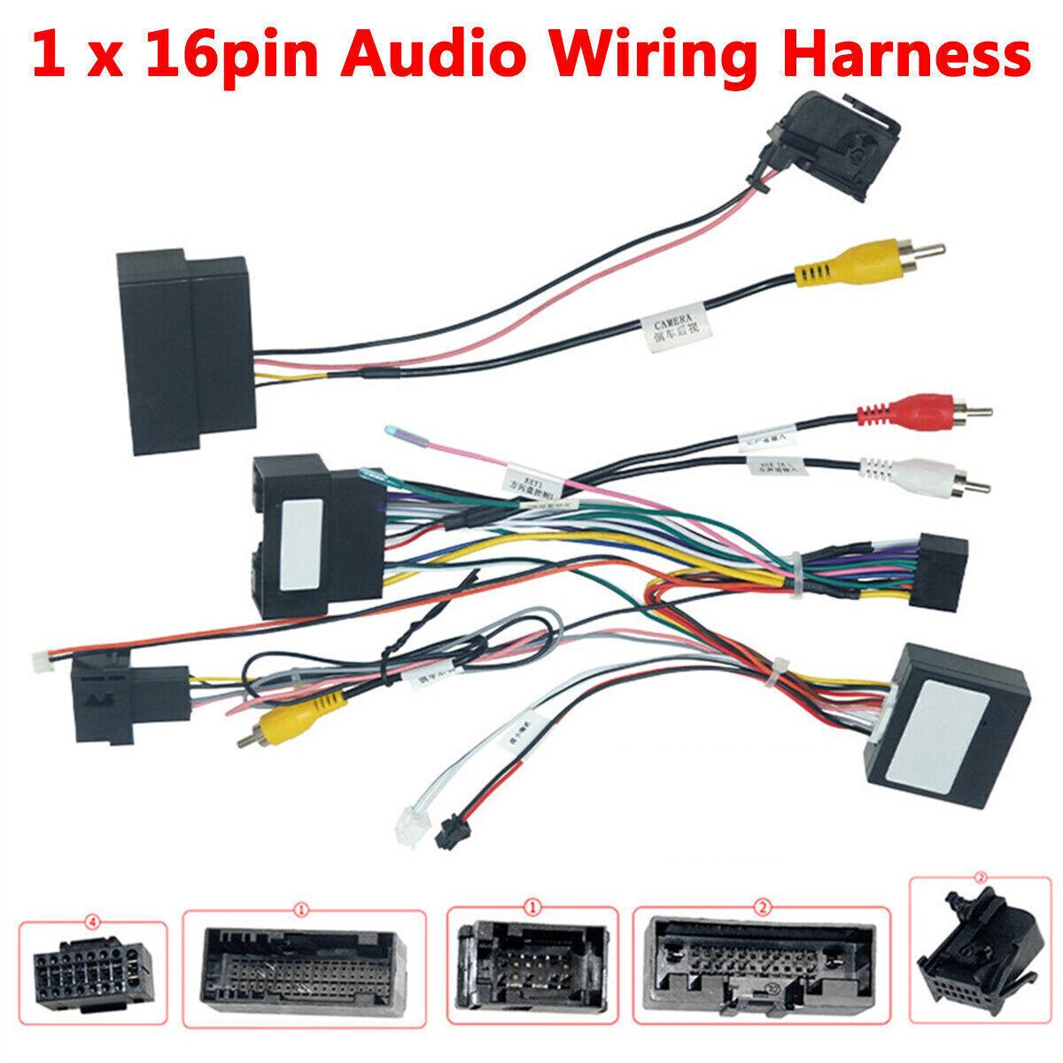 1 X 16pin Android Stereo Audio Wiring Harness W/ Canbus For Ford Focus 2012-2018