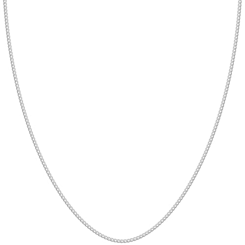 

[Shinjuku Gin no Kura] Silver 925 Double-Cut Curb Chain, Approx. 1.2mm Wide, 38-60cm (50cm) Long, Women s Chain Necklace, Delicate, Thin, Simple, Chai