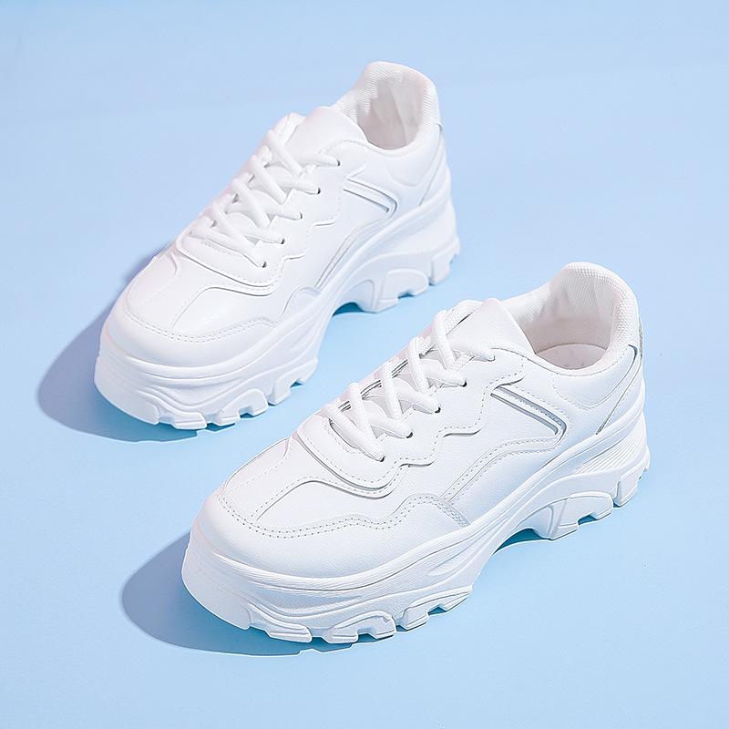 Dad's Shoes, Thick Soled Breathable White Shoes for Spring and Autumn, Student Casual Sports Shoes