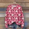 Damen Weihnachtspullover Niedlicher Lustiger Weihnachtspullover Herbst und Winter Langarm Strickpullover