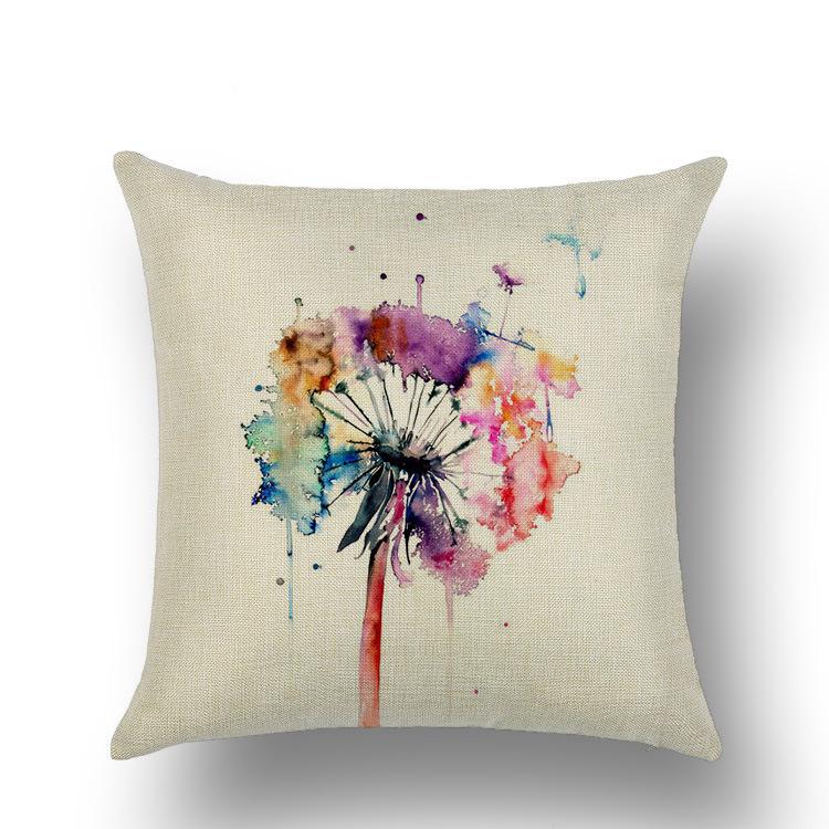 Dandelion Linen Cotton Linen Pillow Cover Sofa Office Car Pillow Cover Premium Durable Quality Useful Practical