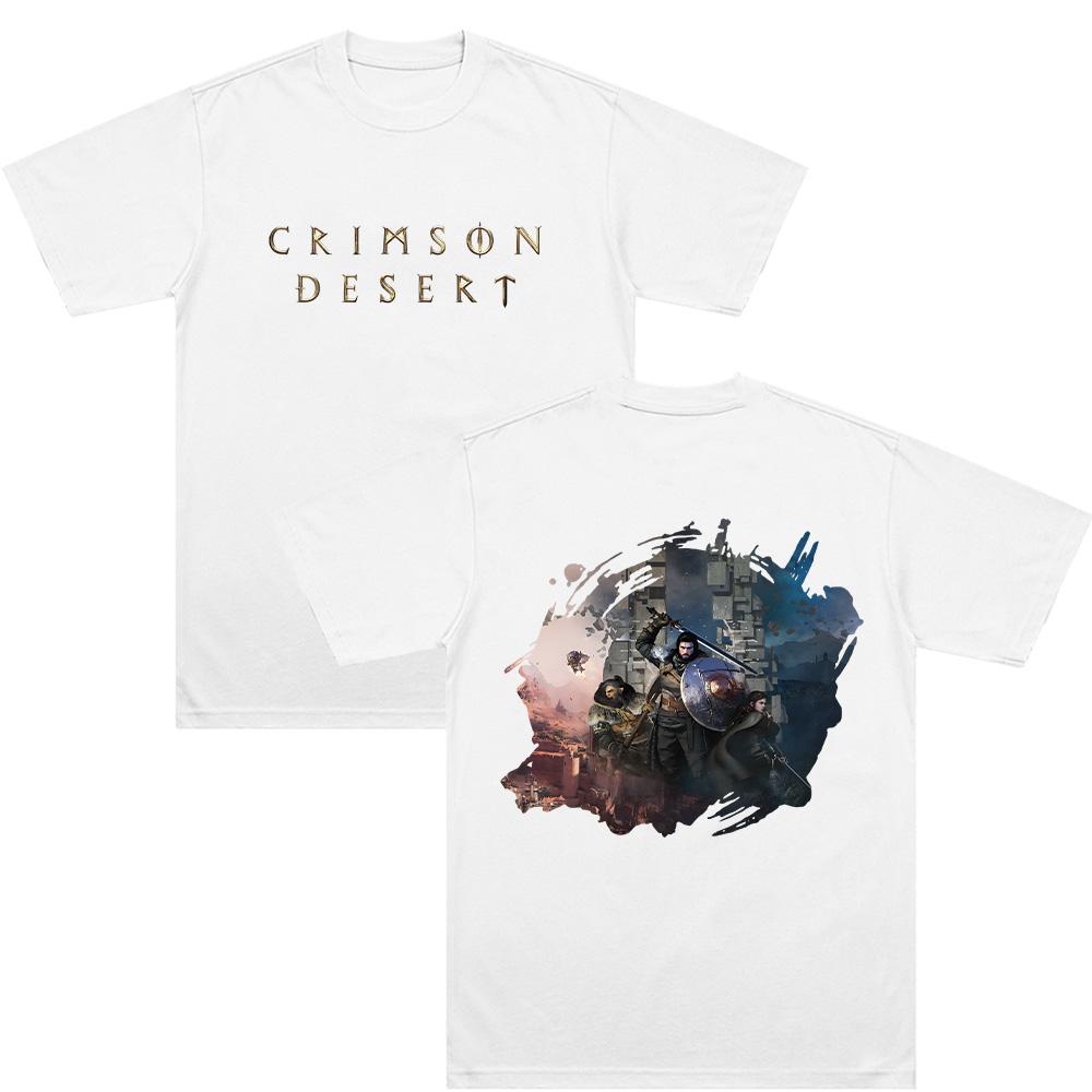 New Fun Game Heavy Cotton T-shirts Crimson Desert Graphic Clothing Summer Casual Tops Fashion Unisex Versatile T Shirt