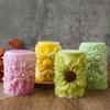 Sunflower Pillar Aroma Candle Silicone Mold DIY Daisy Flower Cylinder Handmade Soap Diffuser Drip Mold