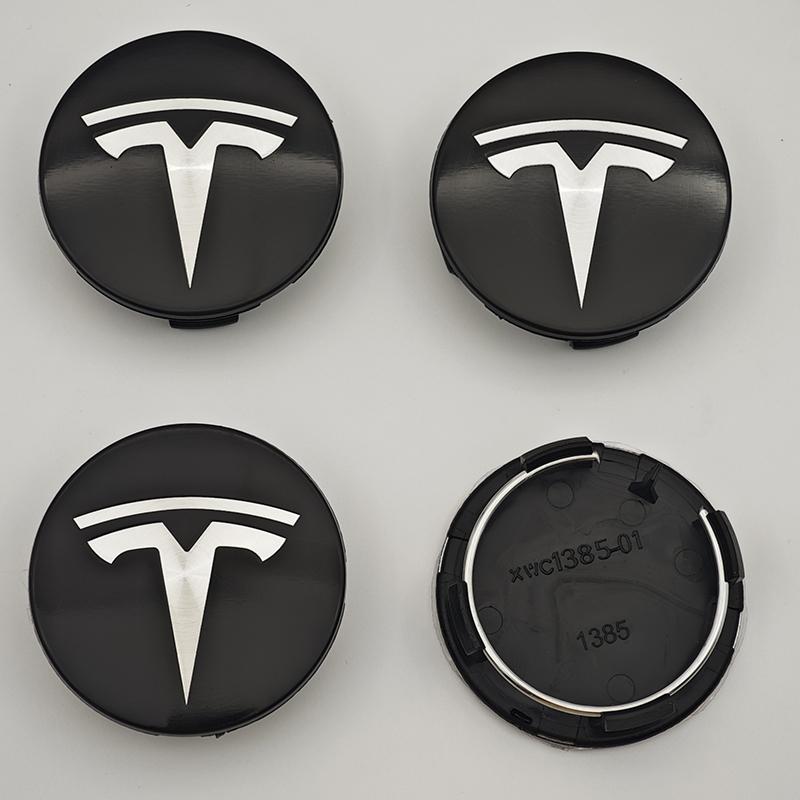 4 Stück/Set ABS 56mm Tesla Original Auto Radnabenkappen Logo Emblem Für Tesla Model 3 Y S X Felgen Radnabenabdeckungen Kappen Abzeichen Zubehör