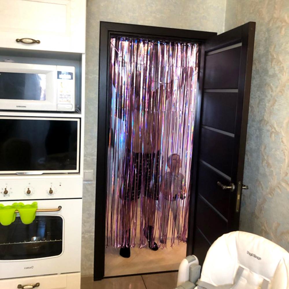 Event Party Streamer Glitter Tinsel Foil Fringe Curtain Backdrop Birthday Wedding Hawaii Party Decor