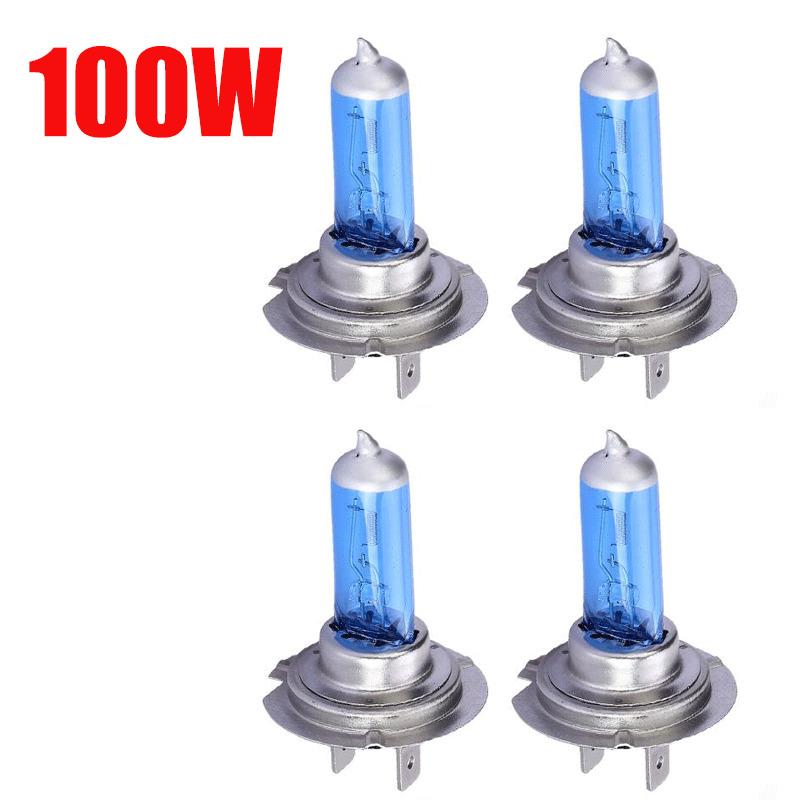 1-3pairs 6000k Super Bright White H7 Halogen Bulb Car HeadLight Bulb h4 h7 55w 100w Halogen Lamp Car HeadLight Replacement Bulb
