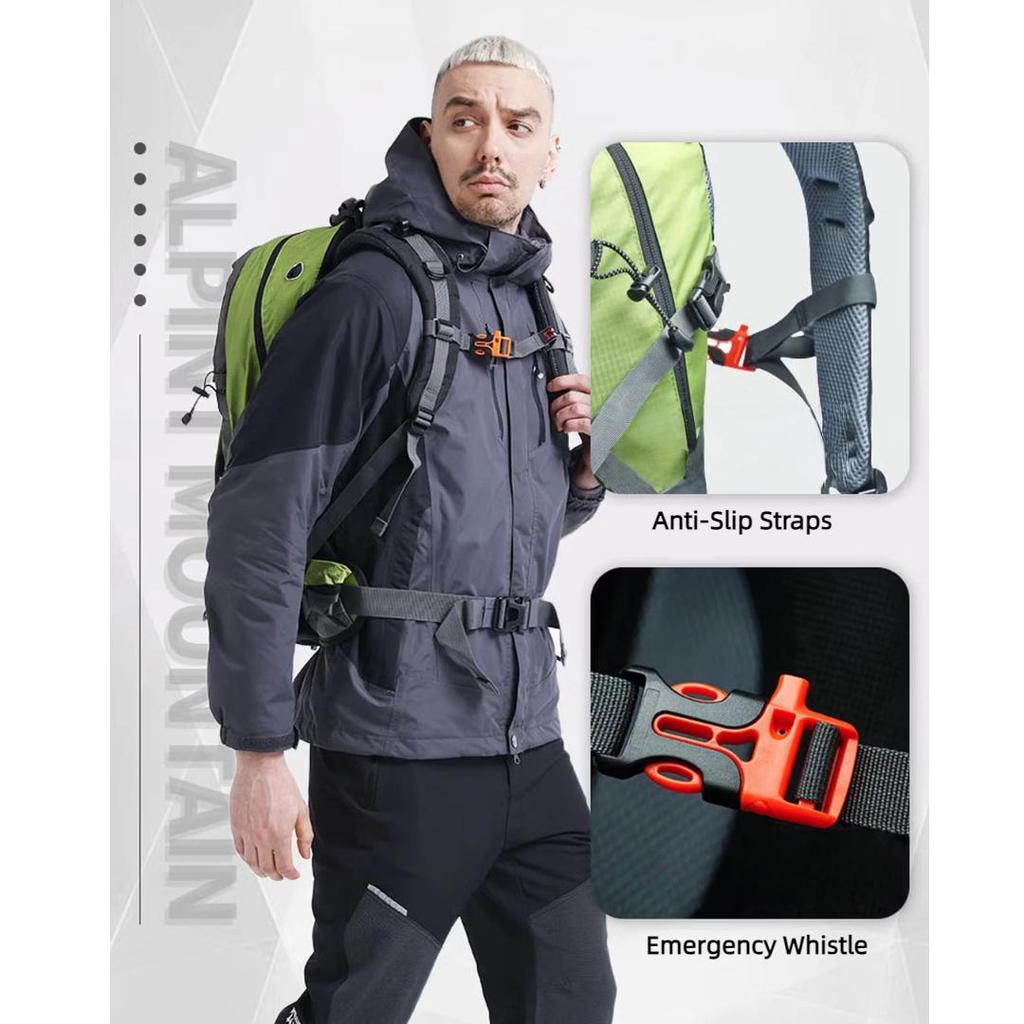 ALPINT MOUNTAIN Hiking Backpack, Outdoor Travel Backpack, 50L, Green