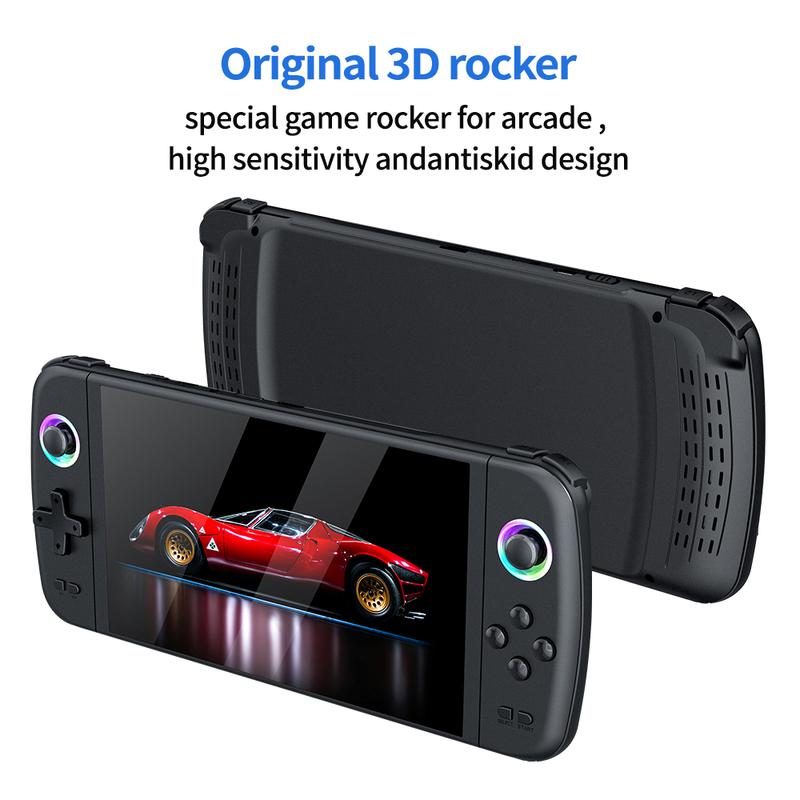 Console per Videogiochi Portatile Retrò M27 Schermo Grande da 7,0 Pollici Tascabile 1024*600 Display Supporto LINUX Emelec 64G/128G