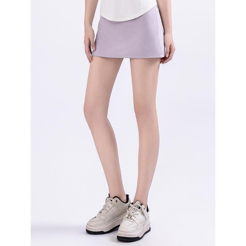 Women's High-waisted Sports Skirt Lined Anti-glare Yoga Bustier Skirt Outside Running Training Fitness Tennis Fashion Skirt