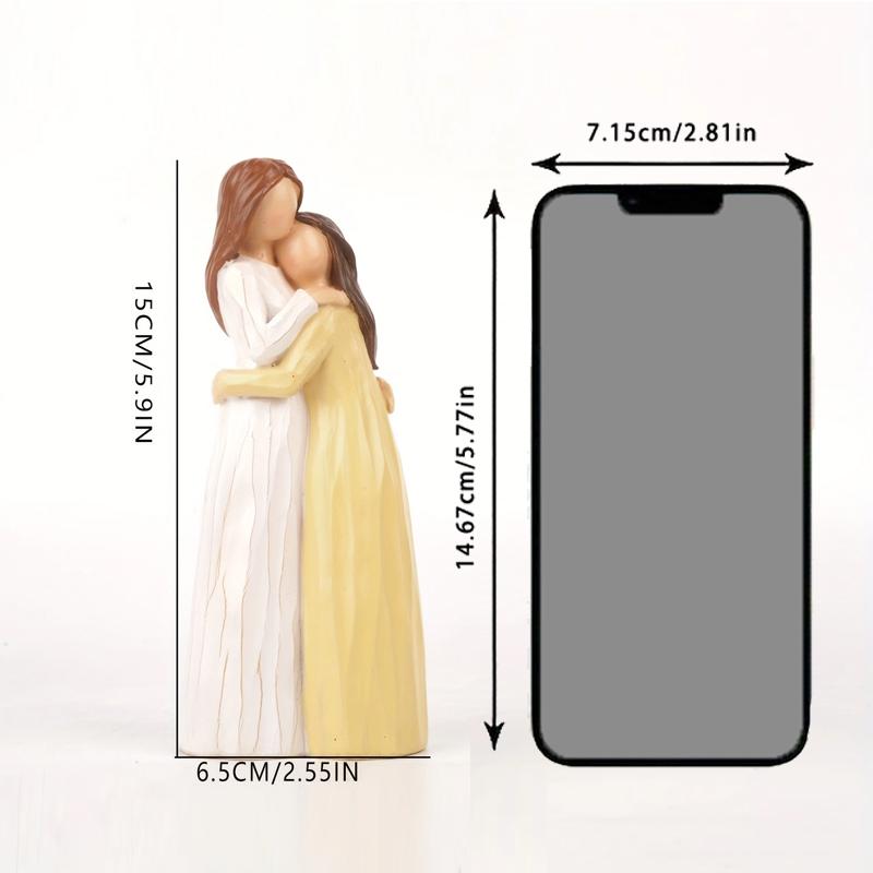 

Mother Hugging Daughter Statue - Meaningful Family Moments Desktop Ornament Memorial Gift for Daughters from Mom