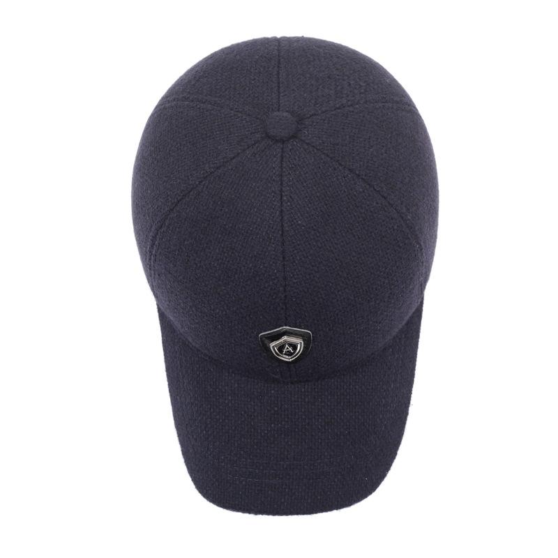 Middle-Aged Autumn Winter Cap Men's Velvet Thick Cap Outdoor Ear Protection Cold-Proof Baseball Cap