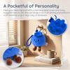 Fluffy Blueberry Plush Keychain, Soft Stuffed Doll Toy Bag Pendant Phone Charms, Mean 'Block Bad Luck', Home Decor Ornament Gift
